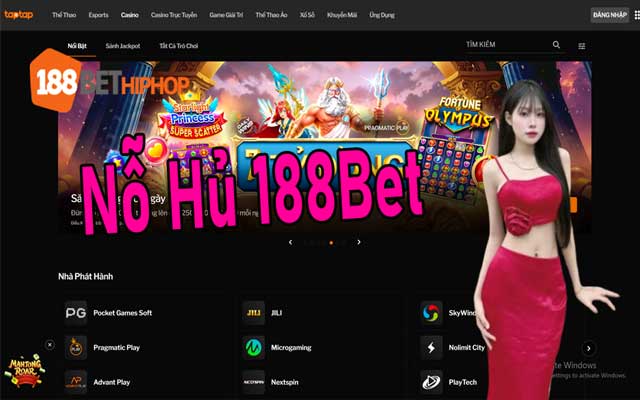 Săn Jackpot nhận thưởng khủng tại sảnh Nổ Hũ 188Bet với tỷ lệ hoàn trả hấp dẫn.