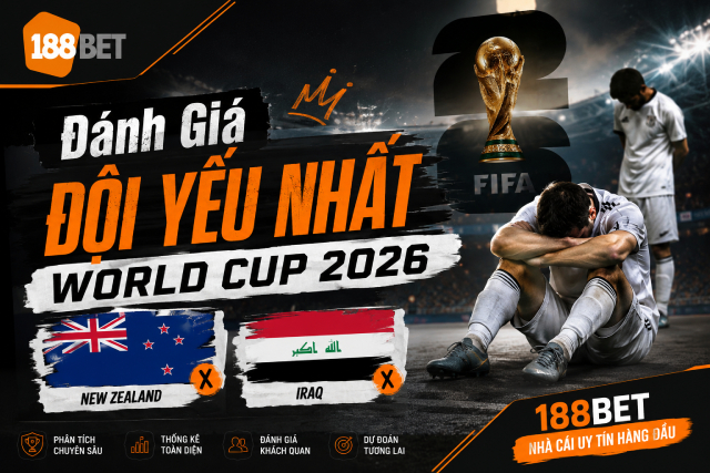 188BET Marandu đánh giá đội yếu nhất World Cup 2026 để bạn có quyết định chính xác